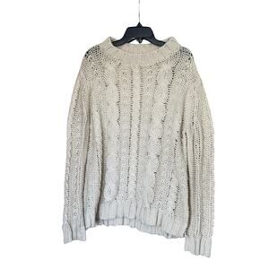 Wooden Ships Mohair Wool Cable Knit Sweater Size S/M